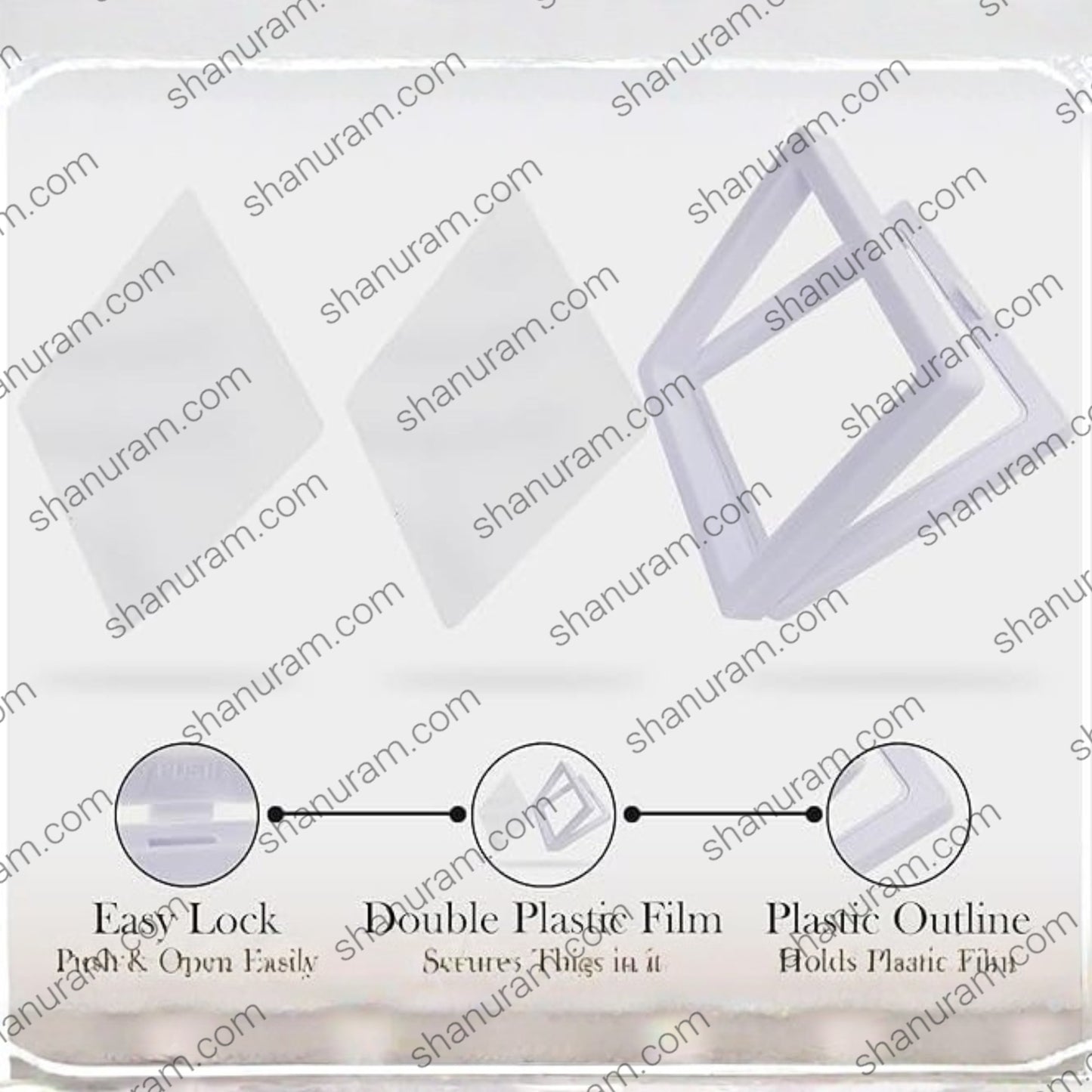 2 No. | Jewelry Protection Film Box Pack of 100 | Film Box | Jelly Membrane Floating Display Case | 7 x 7