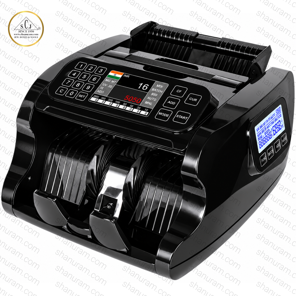SCJ LT6000 Pro Mix Value Currency Counting Machine with Fake Note Detection | 3.5" TFT Display
