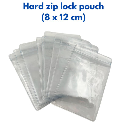 Hard Zip Lock Pouch – 100 Piece Pack (12x18 cm) | Heavy-Duty Resealable Bags