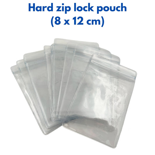 Hard Zip Lock Pouch – 100 Piece Pack (12x18 cm) | Heavy-Duty Resealable Bags