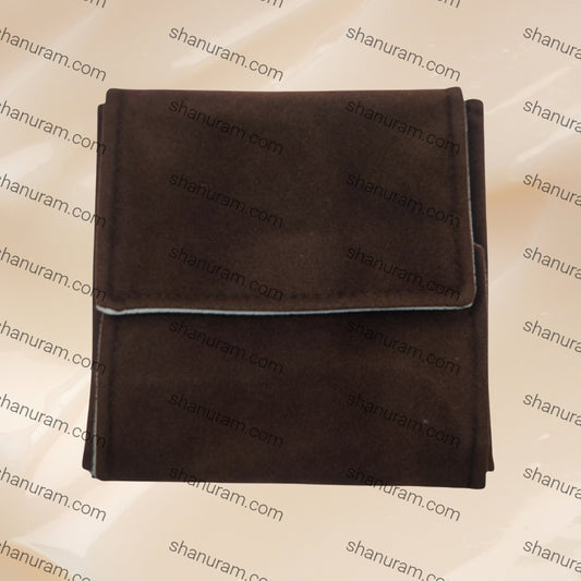 Dark Brown Velvet Necklace Set Folder