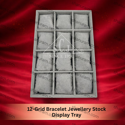 12-Grid Bracelet Jewellery Stock Display Tray