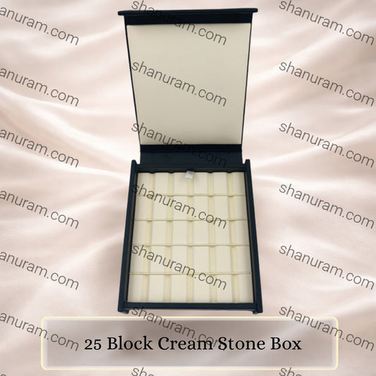 25 Block Cream Stone Box