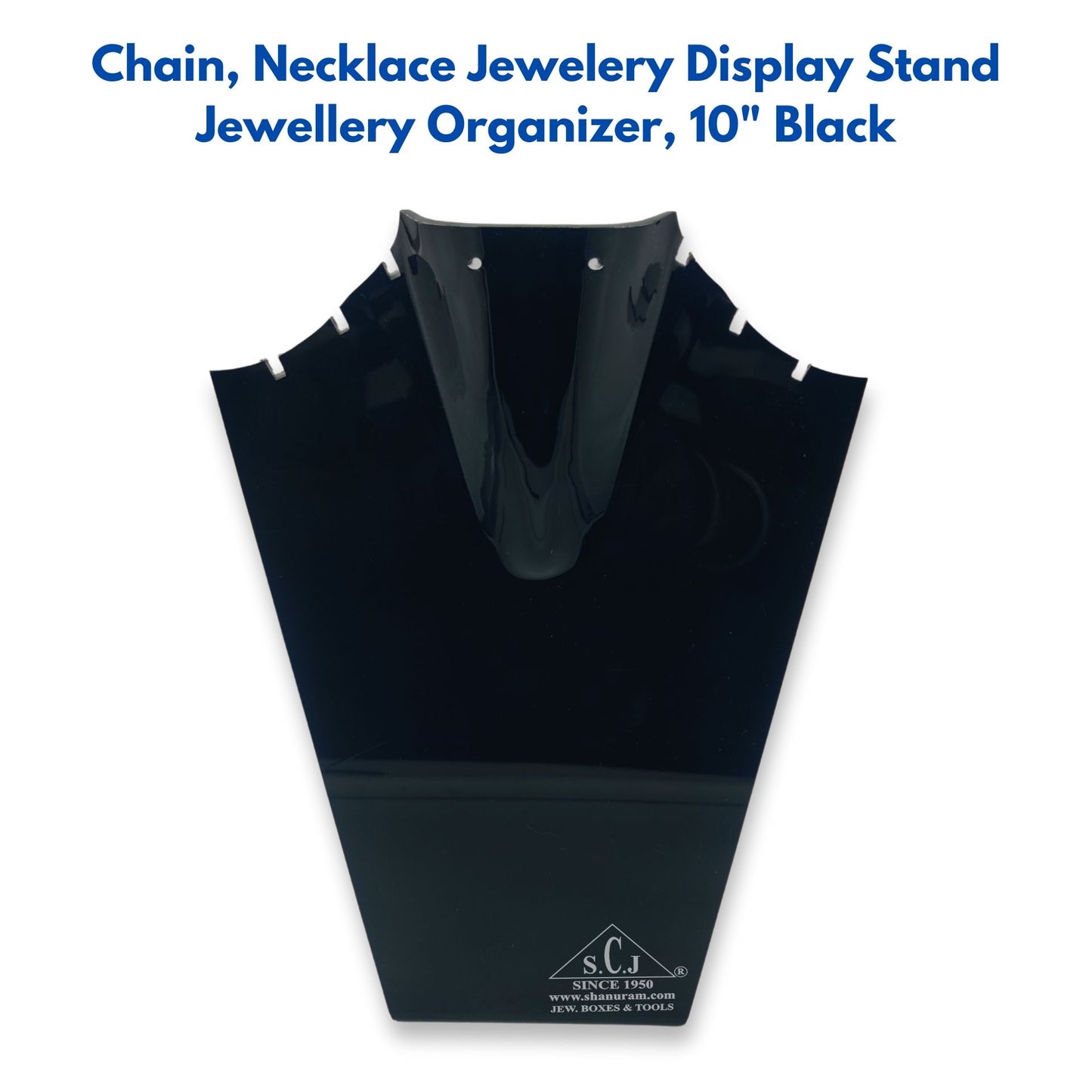 Chain, Necklace Jewelery Display Stand Jewellery Organizer, 9" Black