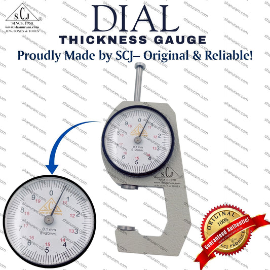 SCJ Dial Thickness Gauge 0-20mm