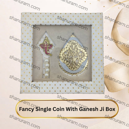 Fancy Single Coin With Ganesh Ji Box