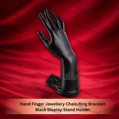 Hand Finger Jewellery Chain Ring Bracelet Black Display Stand Holder