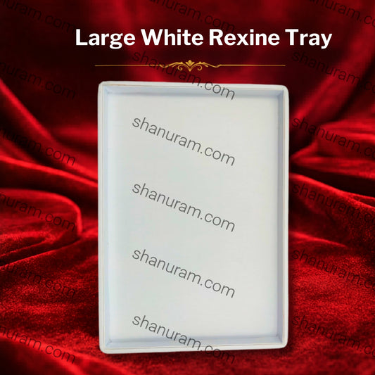 Large White Rexine Tray