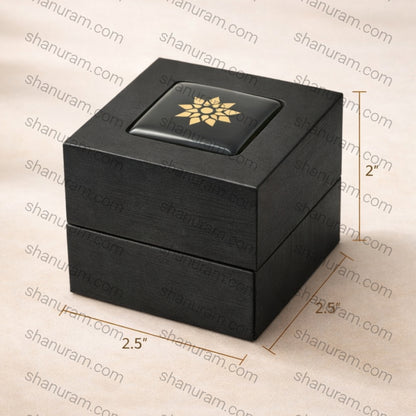 SCJ Luxury Black Ring Box | Premium Velvet Jewellery Ring Box