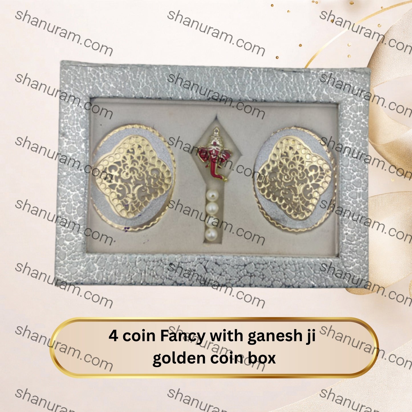 Fancy Double coin box With ganesh ji