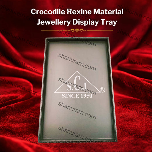 Crocodile Rexine Material Jewellery Display Tray