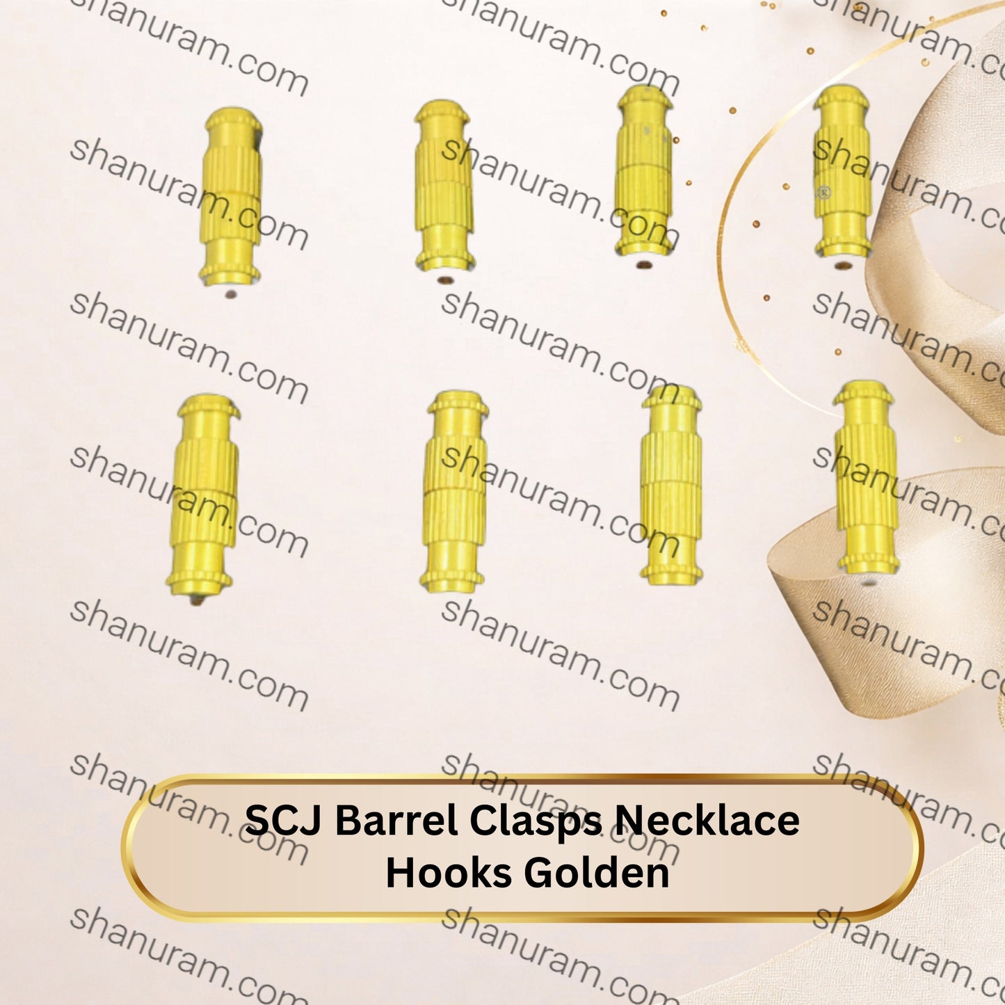 SCJ Barrel Clasps Necklace Hooks Golden