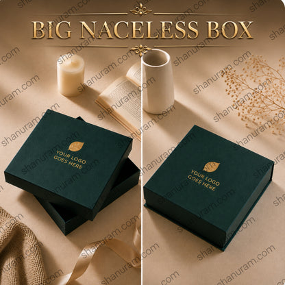 Premium Big Necklace Gift Box | Hard Cardboard Jewelry Packaging Box | Custom Logo Print | 8 x 7 x 1.5 Inch