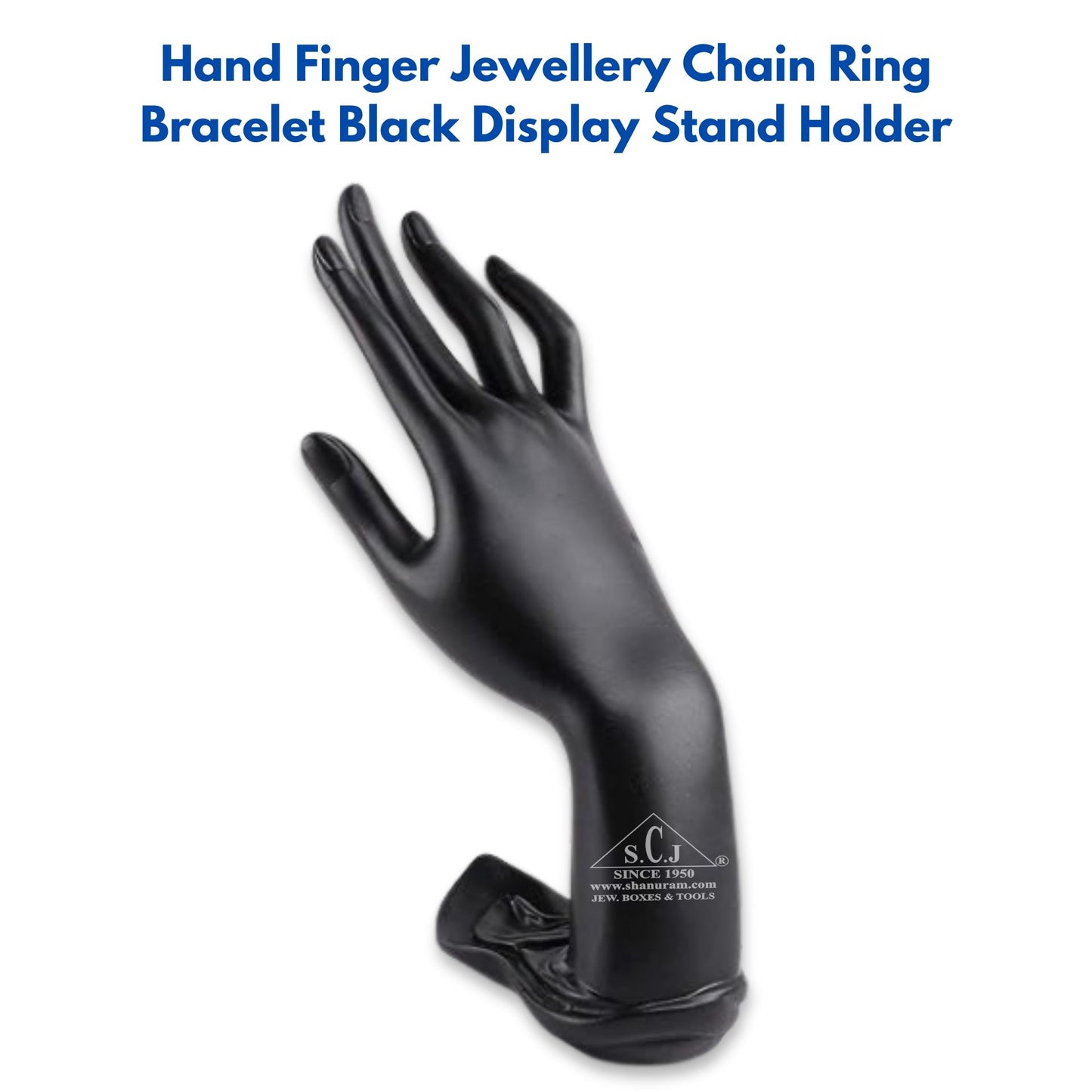 Hand Finger Jewellery Chain Ring Bracelet Black Display Stand Holder