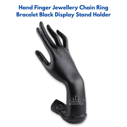 Hand Finger Jewellery Chain Ring Bracelet Black Display Stand Holder