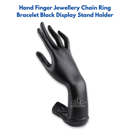 Hand Finger Jewellery Chain Ring Bracelet Black Display Stand Holder