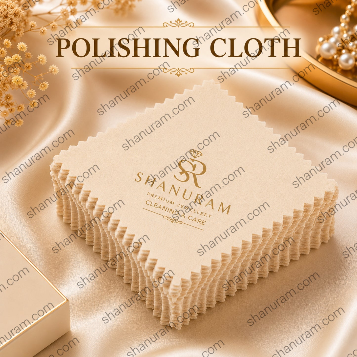 Premium Jewellery Polishing Cloth | Double Layer Gold, Silver & Diamond Cleaning Cloth | Available in 7.5 x 7.5 cm & 10 x 10 cm