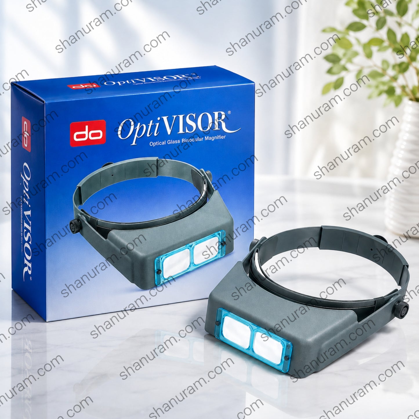 OptiVISOR Optical Glass Binocular Magnifier Headband | Professional Precision Magnifying Visor for Jewelry, Watch Repair, Engraving & Crafts