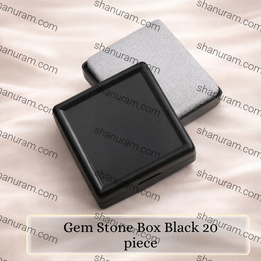 Gem Stone Box Black 20 piece/pack 2*2 (inch)