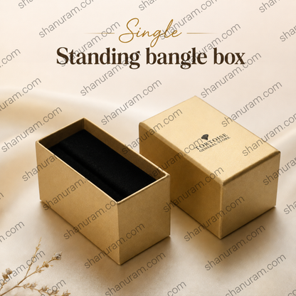 Single Standing Bangle Box | Premium Hard Cardboard Jewelry Gift Box | Customizable Logo Packaging