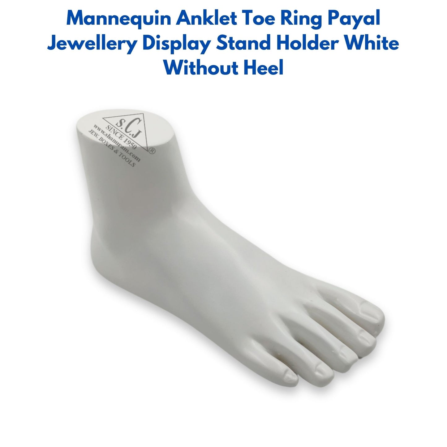Mannequin Anklet Toe Ring Payal Mannequin Leg Foot Jewellery Display Stand Holder White Without Heel