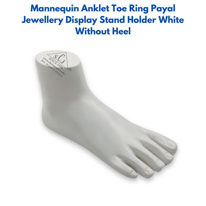 Mannequin Anklet Toe Ring Payal Mannequin Leg Foot Jewellery Display Stand Holder White Without Heel