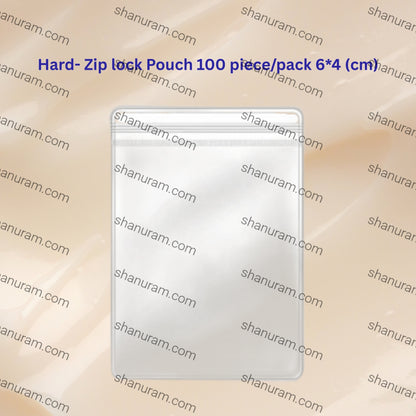 Hard- Zip lock Pouch 100 piece/pack 6*4 (cm)