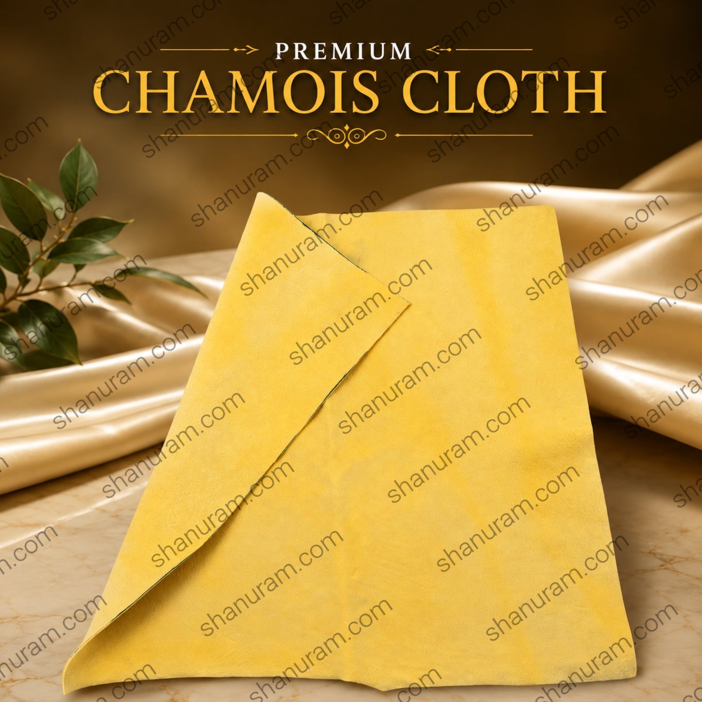 Premium Natural Chamois Leather Cleaning Cloth 12 x 12 cm | Scratch-Free Polishing & Drying Cloth