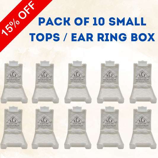 SCJ Small Tops & Earrings Box – Pack of 10 | Jewellery Storage & Display