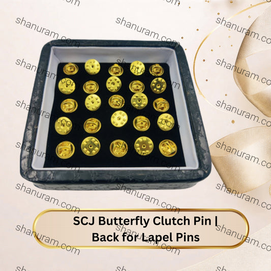 SCJ Butterfly Clutch Pin | Back for Lapel Pins
