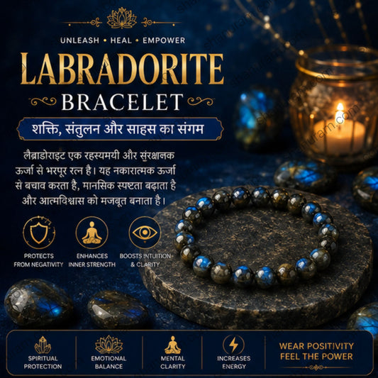 Natural Labradorite Bracelet – Protection, Intuition, Mental Clarity & Positive Energy Bracelet