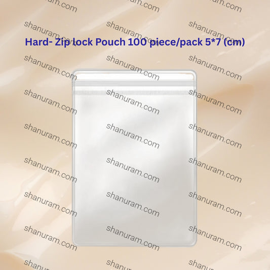 Hard- Zip lock Pouch 100 piece/pack 5*7 (cm)
