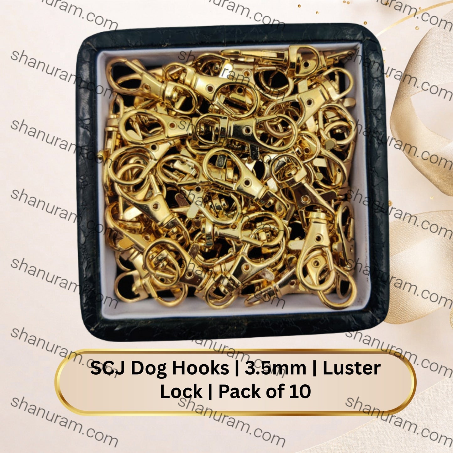 SCJ Dog Hooks | 3.5mm | Luster Lock | Pack of 10