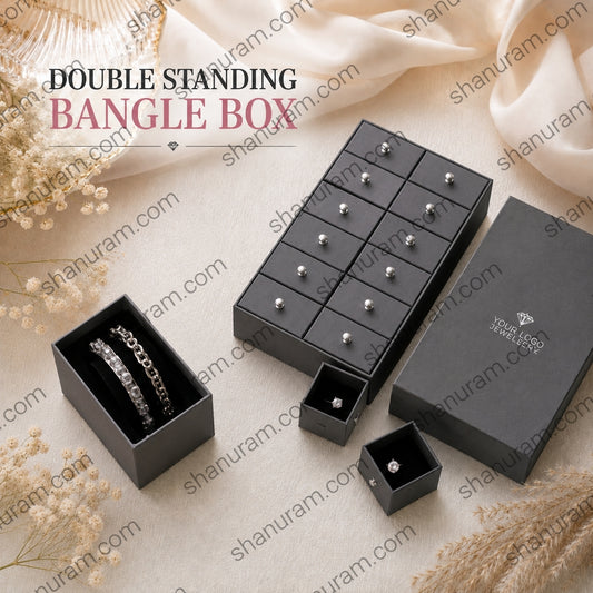 Luxury Jewelry Storage Box with Drawers | Custom Logo Hard Cardboard Jewelry Organizer Box | Premium Retail Packaging