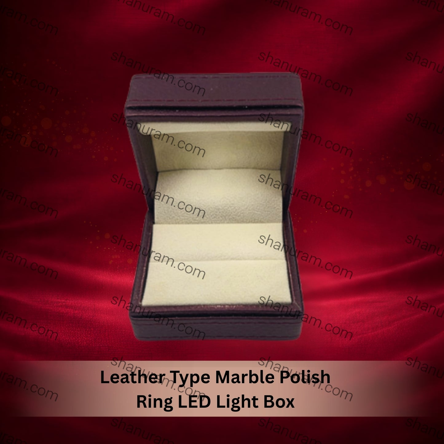 Leather Type Marble Polish Ring LED Light Box