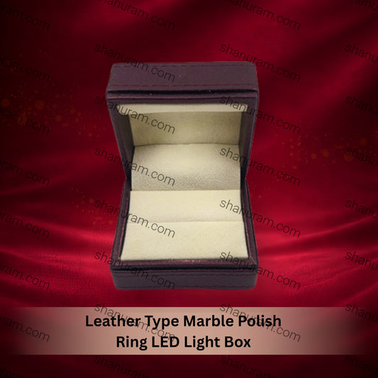 Leather Type Marble Polish Ring LED Light Box