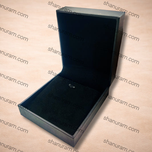 Premium Black Finish Pendant Box with Velvet Interior & Pendant Hooks
