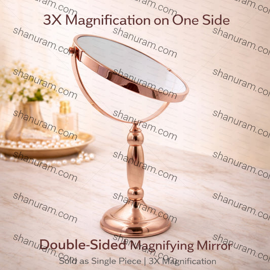 Coesmatic Rose Gold Oval 3X Magnifying Mirror