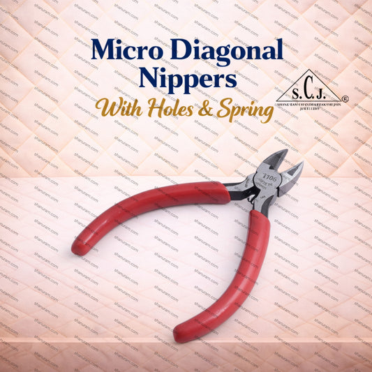 Micro Diagonal Nippers With Holes & Spring