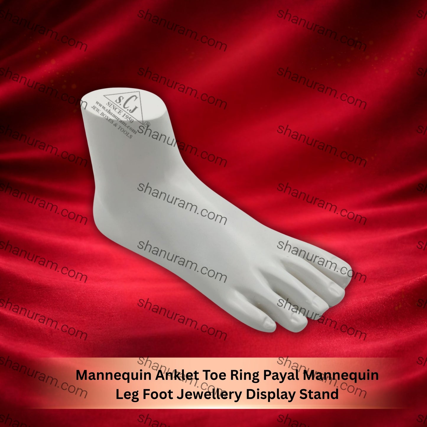 Mannequin Anklet Toe Ring Payal Mannequin Leg Foot Jewellery Display Stand Holder White Without Heel