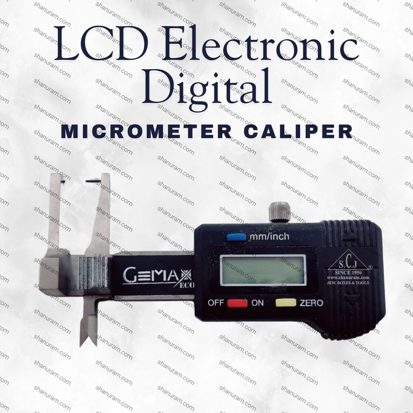 SCJ Electronic Digital Jewelry Micrometer Caliper With measuring range 0-25mm / 0-1"