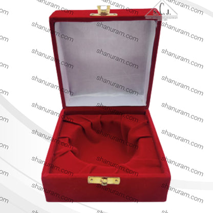 Red Velvet Single Silver Plated Bowl Box