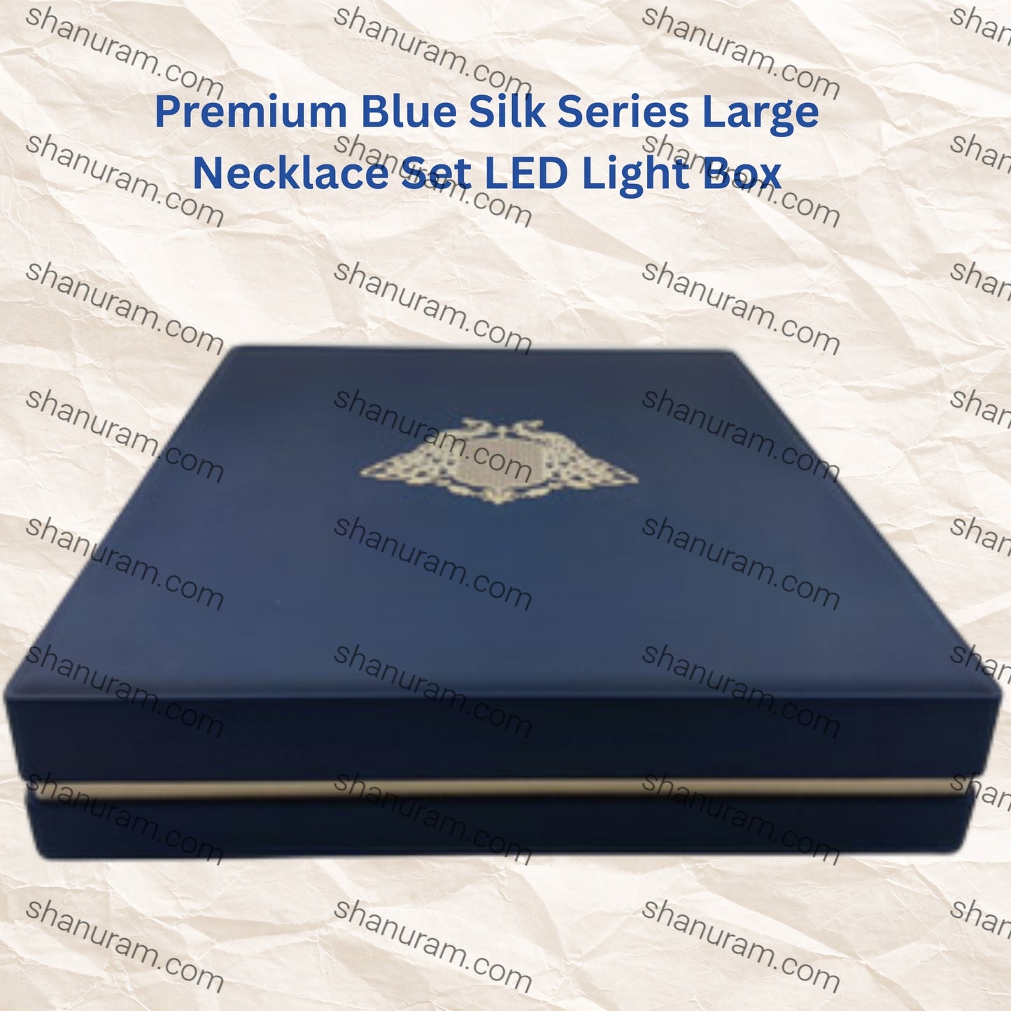 Premium Blue Silk Series Large Necklace Set LED Light Box