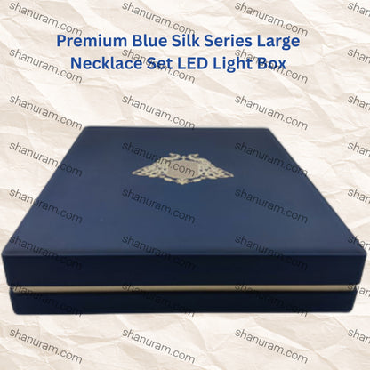 Premium Blue Silk Series Large Necklace Set LED Light Box