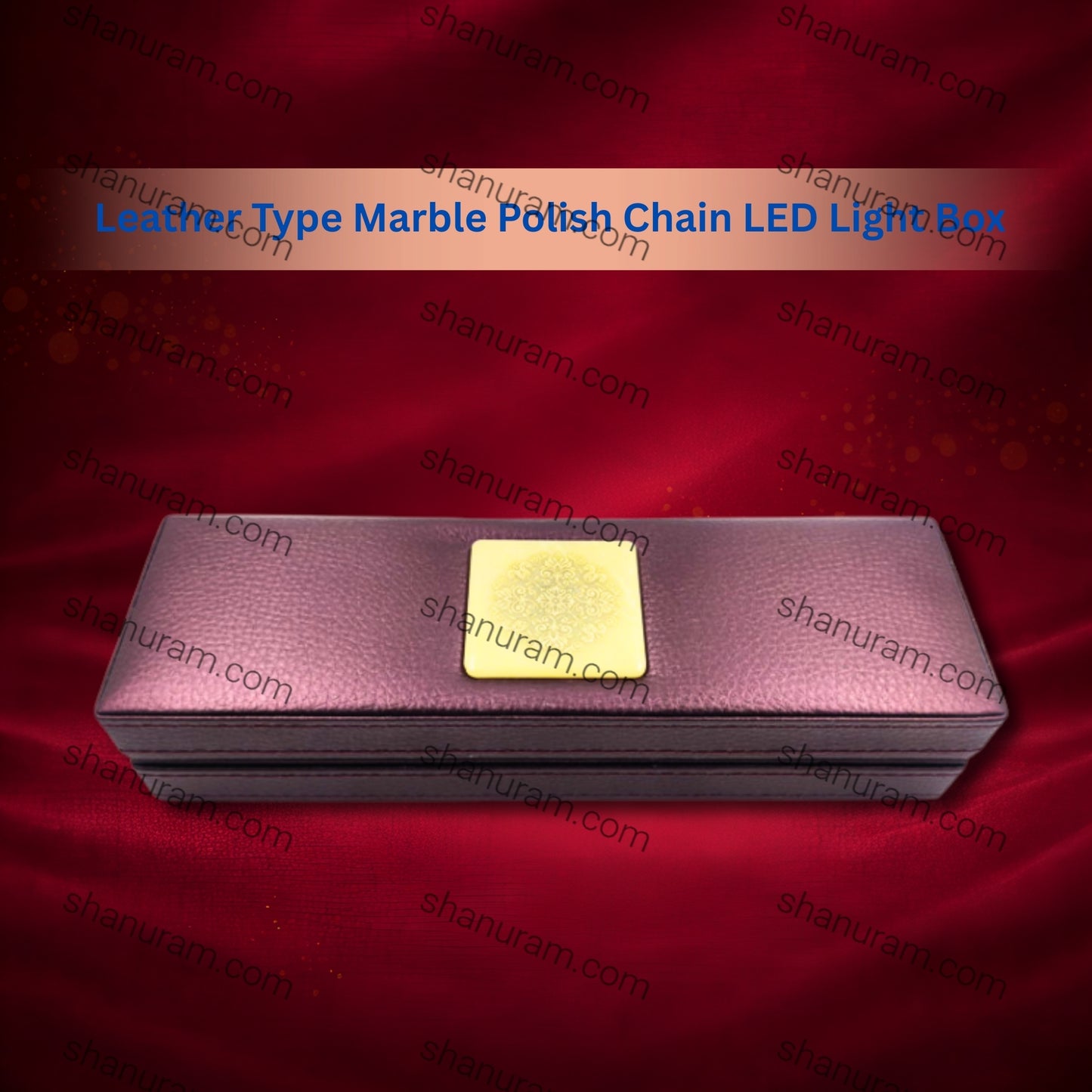 Leather Type Marble Polish Chain LED Light Box