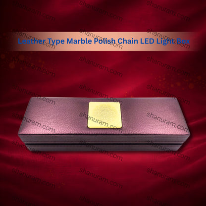 Leather Type Marble Polish Chain LED Light Box