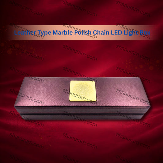 Leather Type Marble Polish Chain LED Light Box