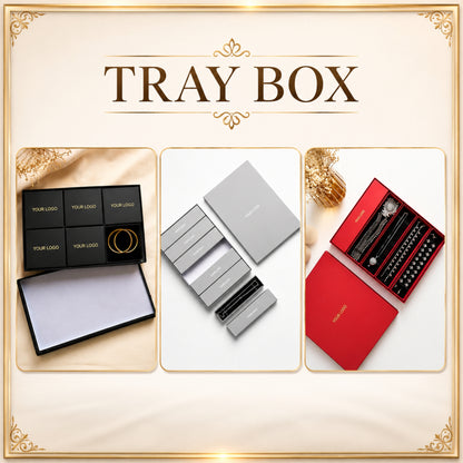 Premium Multipurpose Jewelry Tray Box with Custom Logo | Hard Cardboard Bangle, Chain & Jewelry Storage Display Box