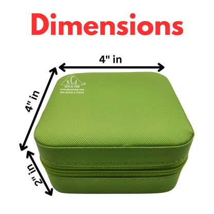Light Green Premium Multi-Function Jewellery Organizer Case for Earrings, Chains & Rings