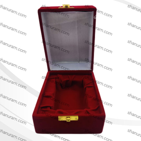 Red Velvet Single Silver Plated Glass Box
